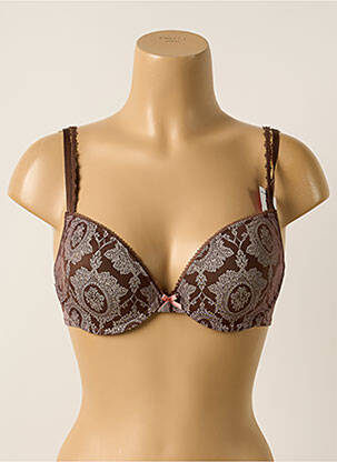 Soutien-gorge effet matière satinée haut soutien-gorge moulé marron PASSIONATA femme