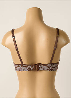 Soutien-gorge effet matière satinée haut soutien-gorge moulé marron PASSIONATA femme