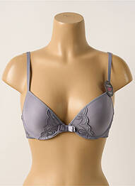 Soutien-gorge effet matière satinée haut soutien-gorge push-up gris PASSIONATA femme