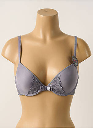 Soutien-gorge effet matière satinée haut soutien-gorge push-up gris PASSIONATA femme
