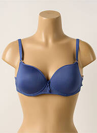 Soutien-gorge effet matière satinée haut soutien-gorge moulé bleu PASSIONATA femme