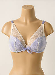 Soutien-gorge effet matière satinée haut soutien-gorge moulé bleu PASSIONATA femme