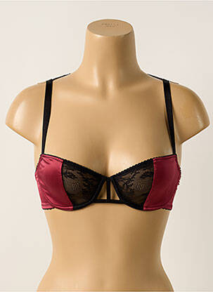 Soutien-gorge effet matière satinée haut soutien-gorge balconnet rouge PASSIONATA femme