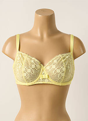 Soutien-gorge effet matière satinée haut soutien-gorge emboitant jaune CHANTELLE femme