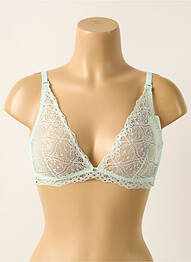 Soutien-gorge sans armature haut triangles vert IMPLICITE femme
