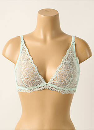 Soutien-gorge sans armature haut triangles vert IMPLICITE femme