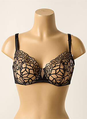 Soutien-gorge effet matière satinée haut soutien-gorge emboitant noir SIMONE PERELE femme