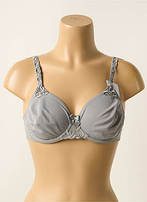 Soutien-gorge effet matière satinée haut soutien-gorge emboitant gris SIMONE PERELE femme