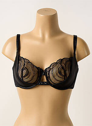 Soutien-gorge effet matière satinée noir SIMONE PERELE femme