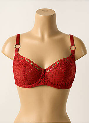Soutien-gorge effet matière satinée haut soutien-gorge emboitant rouge PASSIONATA femme