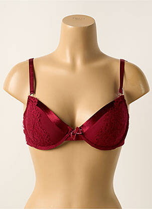 Soutien-gorge effet matière satinée haut soutien-gorge moulé rouge VALEGE femme