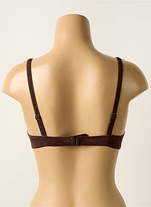 Soutien-gorge effet matière satinée haut soutien-gorge moulé marron VALEGE femme
