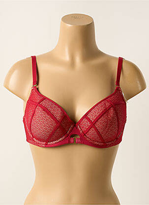 Soutien-gorge effet matière satinée haut soutien-gorge moulé rouge VALEGE femme