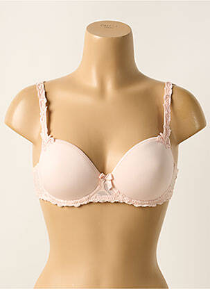 Soutien-gorge effet matière satinée haut soutien-gorge moulé rose SIMONE PERELE femme