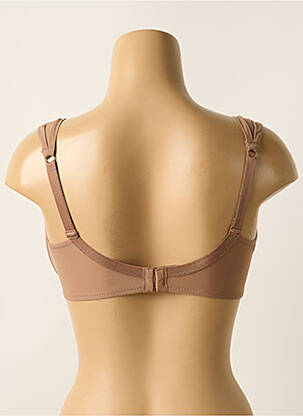 Soutien-gorge effet matière satinée haut soutien-gorge moulé marron IMPLICITE femme