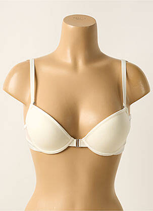 Soutien-gorge effet matière satinée haut soutien-gorge push-up beige IMPLICITE femme