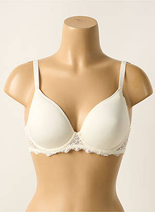 Soutien-gorge effet matière satinée haut soutien-gorge moulé beige SIMONE PERELE femme