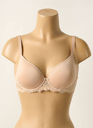 Soutien-gorge effet matière satinée haut soutien-gorge moulé chair SIMONE PERELE femme