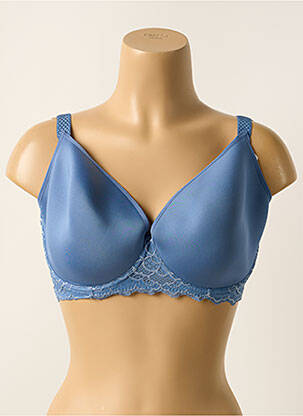 Soutien-gorge effet matière satinée haut soutien-gorge moulé bleu SIMONE PERELE femme