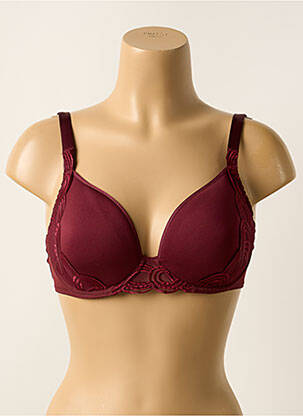 Soutien-gorge effet matière satinée haut soutien-gorge moulé rouge SIMONE PERELE femme