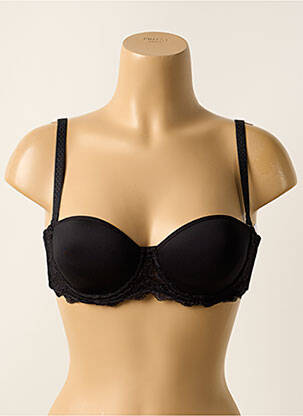 Soutien-gorge effet matière satinée haut soutien-gorge balconnet noir SIMONE PERELE femme