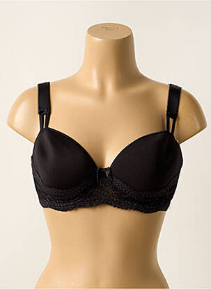 Soutien-gorge effet matière satinée haut soutien-gorge moulé noir SIMONE PERELE femme