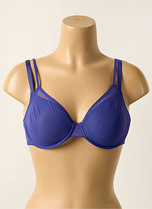 Soutien-gorge effet matière satinée haut soutien-gorge moulé bleu PASSIONATA femme