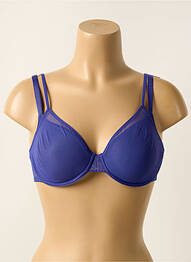 Soutien-gorge effet matière satinée haut soutien-gorge moulé bleu PASSIONATA femme