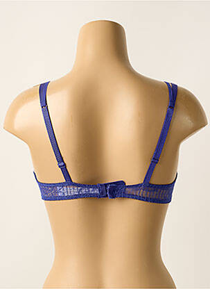 Soutien-gorge effet matière satinée haut soutien-gorge moulé bleu PASSIONATA femme