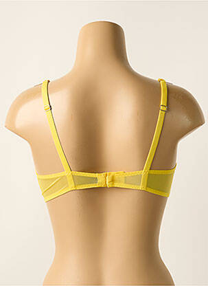 Soutien-gorge effet matière satinée haut soutien-gorge moulé jaune IMPLICITE femme