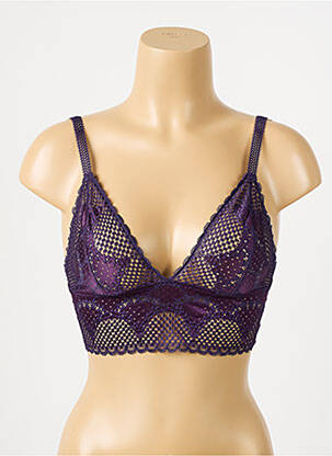 Soutien-gorge sans armature bralettes violet IMPLICITE femme