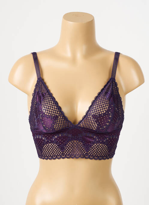 Soutien-gorge sans armature bralettes violet IMPLICITE femme