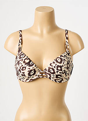 Haut de maillot de bain haut soutien-gorge moulé haut soutien-gorge moulé marron ANTIGEL femme