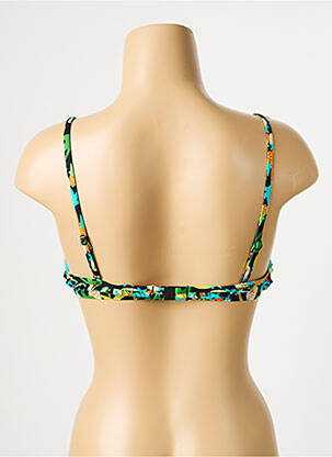 Haut de maillot de bain stretch haut soutien-gorge moulé vert VARIANCE femme