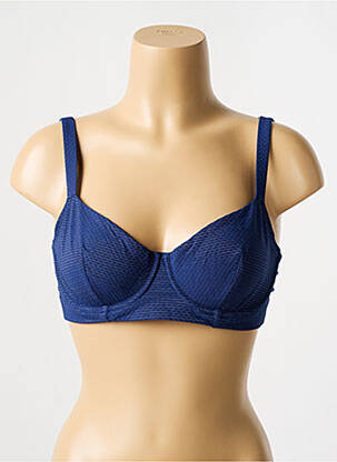 Haut de maillot de bain stretch haut soutien-gorge emboitant bleu SIMONE PERELE femme