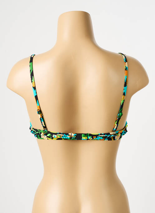 Haut de maillot de bain stretch haut soutien-gorge moulé vert VARIANCE femme