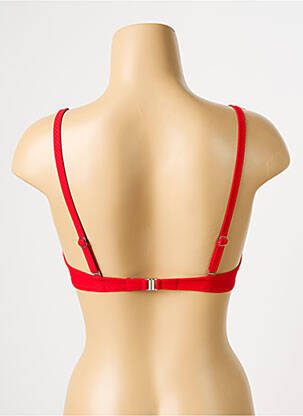 Haut de maillot de bain bretelles élastiquées amovibles haut soutien-gorge moulé rouge ANTIGEL femme