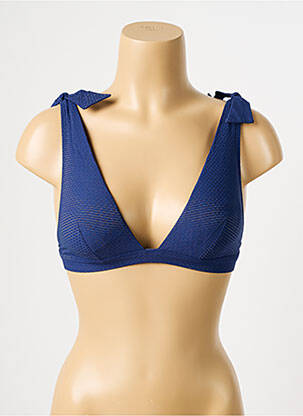 Haut de maillot de bain stretch haut triangles bleu SIMONE PERELE femme