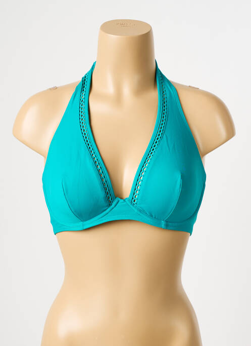 Haut de maillot de bain stretch haut triangles bleu SIMONE PERELE femme