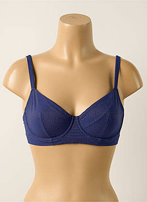 Haut de maillot de bain stretch haut soutien-gorge emboitant bleu SIMONE PERELE femme