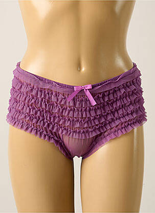 Shorty broderie ruban violet PASSIONATA femme