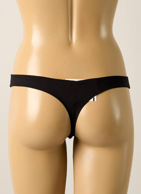 Tanga effet matière satinée noir PASSIONATA femme
