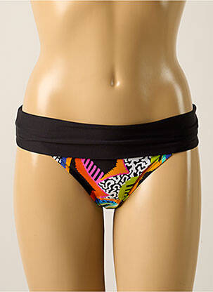 Bas de maillot de bain imprimé fantaisie culotte noir ANTIGEL femme