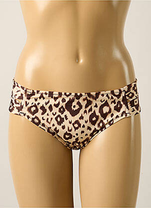 Bas de maillot de bain effet matière satinée culotte beige ANTIGEL femme