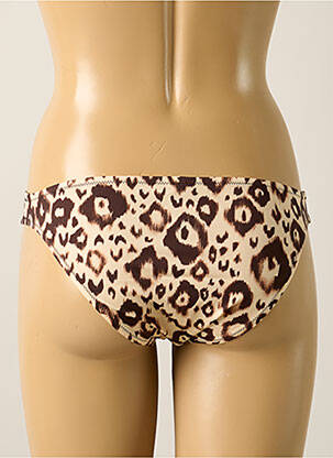 Bas de maillot de bain effet matière satinée culotte beige ANTIGEL femme