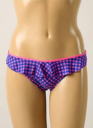 Bas de maillot de bain effet matière satinée culotte violet ANTIGEL femme