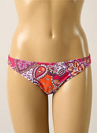 Bas de maillot de bain effet matière satinée culotte orange ANTIGEL femme