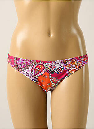 Bas de maillot de bain effet matière satinée culotte orange ANTIGEL femme