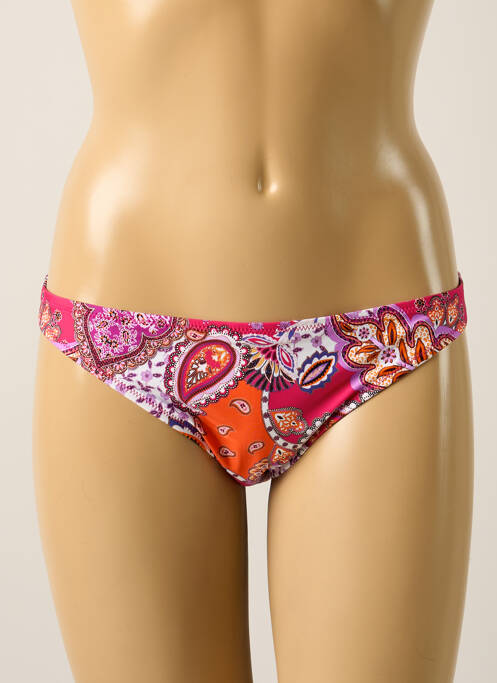 Bas de maillot de bain effet matière satinée culotte orange ANTIGEL femme