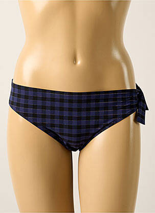 Bas de maillot de bain effet matière satinée culotte bleu SIMONE PERELE femme